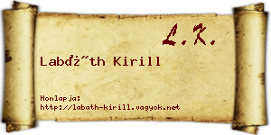 Labáth Kirill névjegykártya